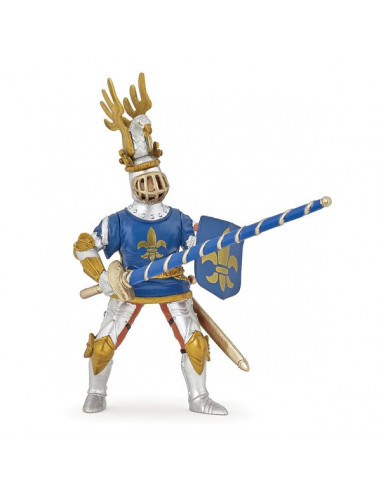Figurine chevalier bleu fleur de lys... Figurine chevalier bleu fleur de lys...