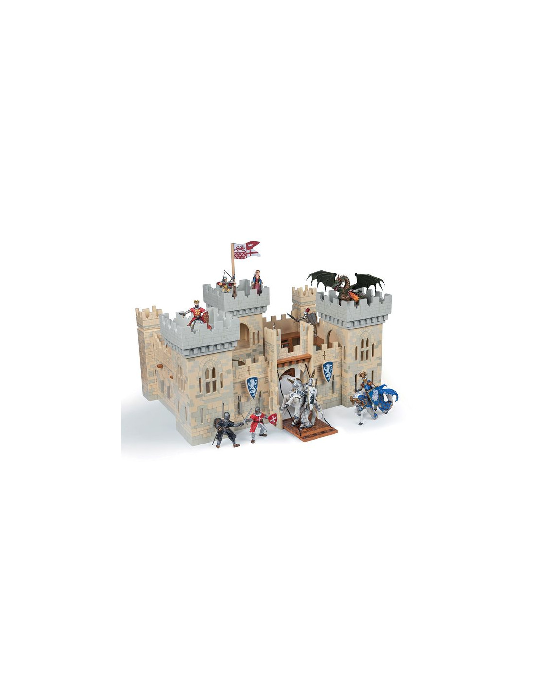 Château fort en bois papo 60053 - château fantastique , jouet Papo