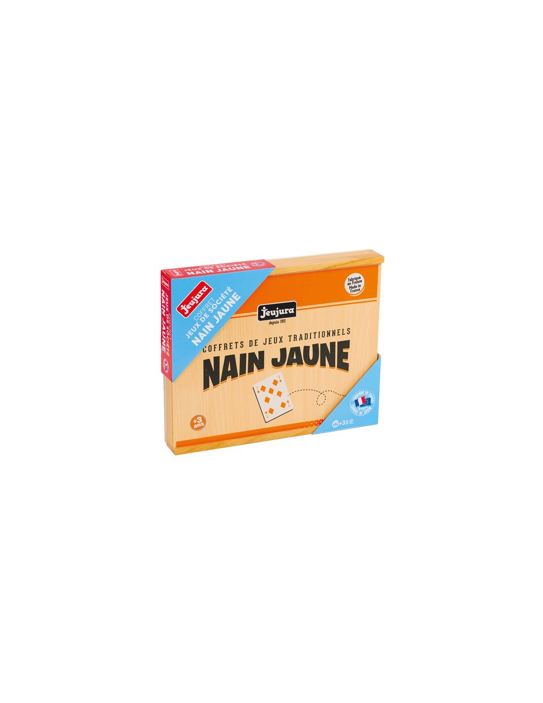 Coffret Jeu du Nain Jaune - avec cases amovibles en bois - Jetons