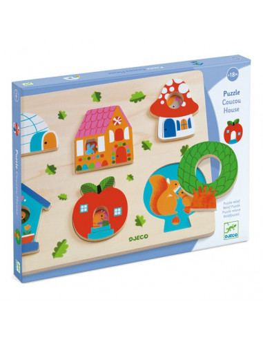 Puzzle bois coucou house - Djeco