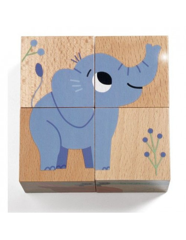 Cubes en bois Wild & Co - Djeco