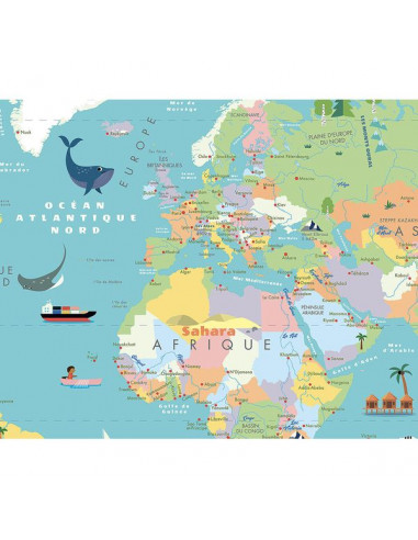 Carte du Monde magnétique Ingela P.... Carte du Monde magnétique Ingela P....