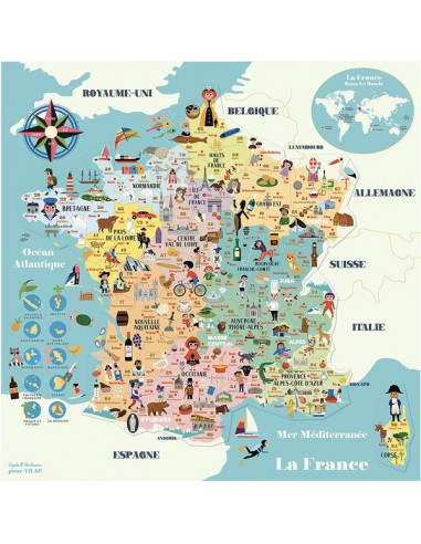 Carte de France à gratter