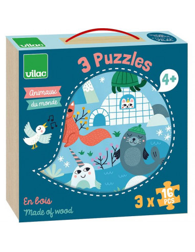 Puzzles Animaux du monde - Vilac