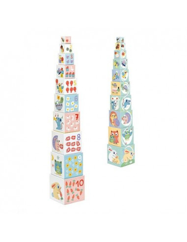 BabyBloki cubes à empiler - Djeco BabyBloki cubes à empiler - Djeco