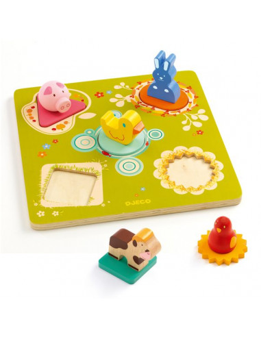 Puzzle en Bois Enfant,Jouet Montessori Bébé en Bois Animaux pour 1 2 3 4 Ans,Jouets  Educatif pour Bébé,Puzzle à Encastrement,5 PCS Jouet Bébé 3D Puzzles :  : Jeux et Jouets