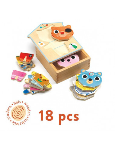 Puzzles dressup mix - Djeco Puzzles dressup mix - Djeco