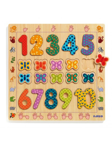 Puzzle chiffres en bois - Djeco