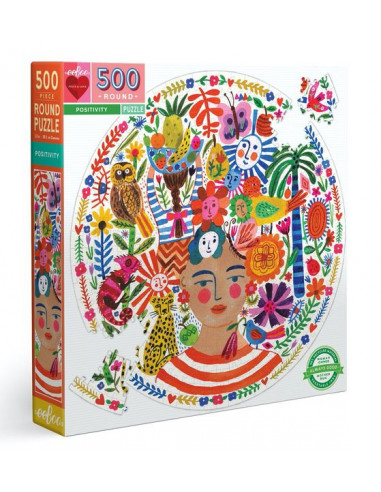 Puzzle rond Positivity 500 pièces -...