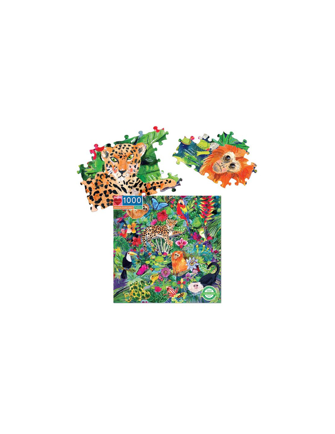 Puzzle amazon rainforest 1000 pièces Eeboo