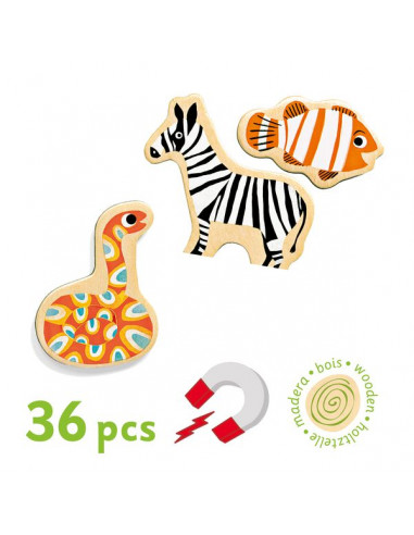 Jeu magnétique bois Magnimo - Djeco Jeu magnétique bois Magnimo - Djeco