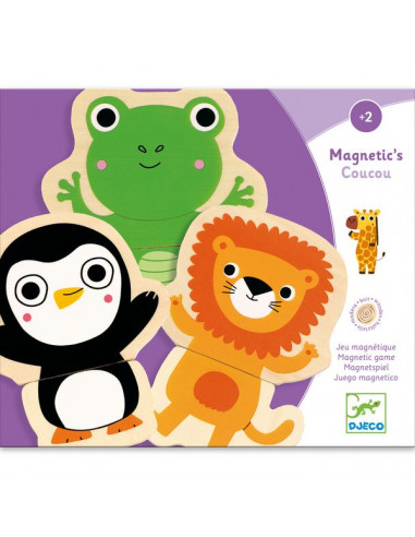 Jeu magnétique bois "coucou" - Djeco Jeu magnétique bois "coucou" - Djeco