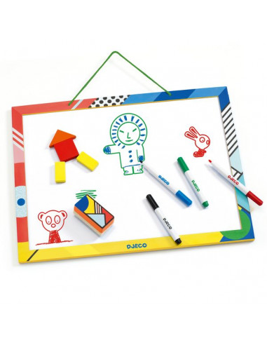 1 sac abc 60 lettres magnétiques géoform djeco en bois