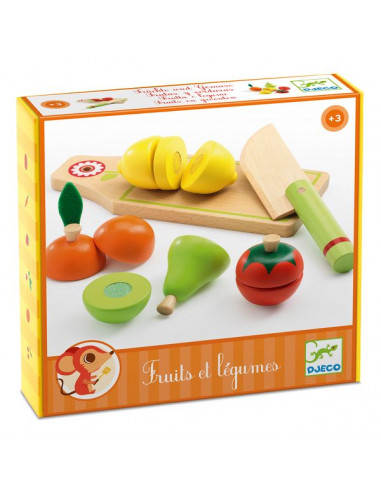 Jouet Dinette Planche Fruits Légumes à découper à scratch Sevi