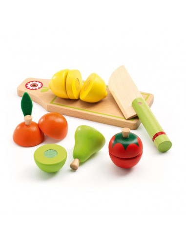 Fruits et l gumes d couper dinette en bois Djeco