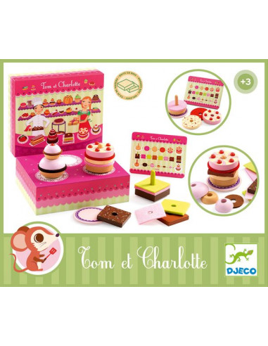 Boite A Gateaux Charlotte Et Tom Jouet En Bois De Dinette Pour Enfant Djeco Lapouleapois Fr