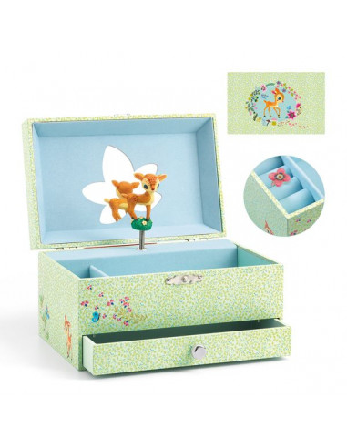 Boîte à musique chanson du faon - Djeco Boîte à musique chanson du faon - Djeco