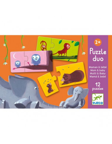 Puzzle duo maman et bébé - Djeco Puzzle duo maman et bébé - Djeco