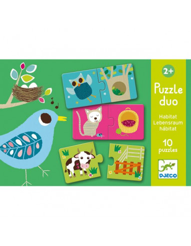 Puzzle duo habitat - Djeco Puzzle duo habitat - Djeco