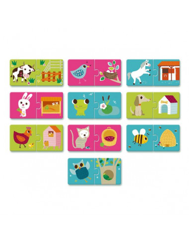 Puzzle duo habitat - Djeco Puzzle duo habitat - Djeco