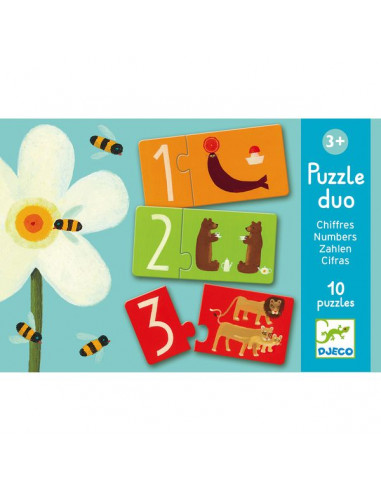 Puzzle duo chiffres - Djeco Puzzle duo chiffres - Djeco