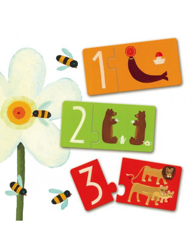Puzzle duo chiffres - Djeco Puzzle duo chiffres - Djeco