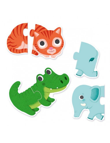 Puzzle duo animaux - Djeco Puzzle duo animaux - Djeco