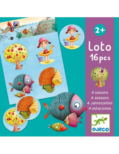 Loto des 4 saisons 16 pièces - Djeco Loto des 4 saisons 16 pièces - Djeco