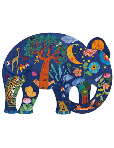 Elephant Puzz'art 150 pièces - Djeco Elephant Puzz'art 150 pièces - Djeco