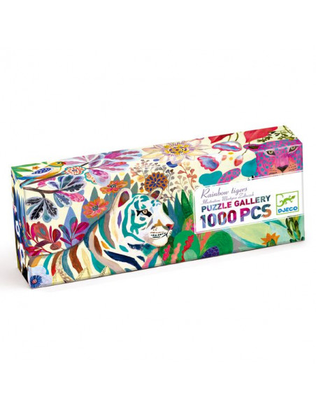 Brand new Djeco Rainbow Tigers puzzle with 16 missing pieces, 7