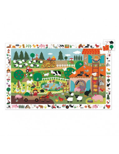 Puzzle d'observation La ferme - Djeco Puzzle d'observation La ferme - Djeco