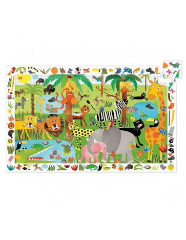 Puzzle d'observation La jungle - Djeco Puzzle d'observation La jungle - Djeco