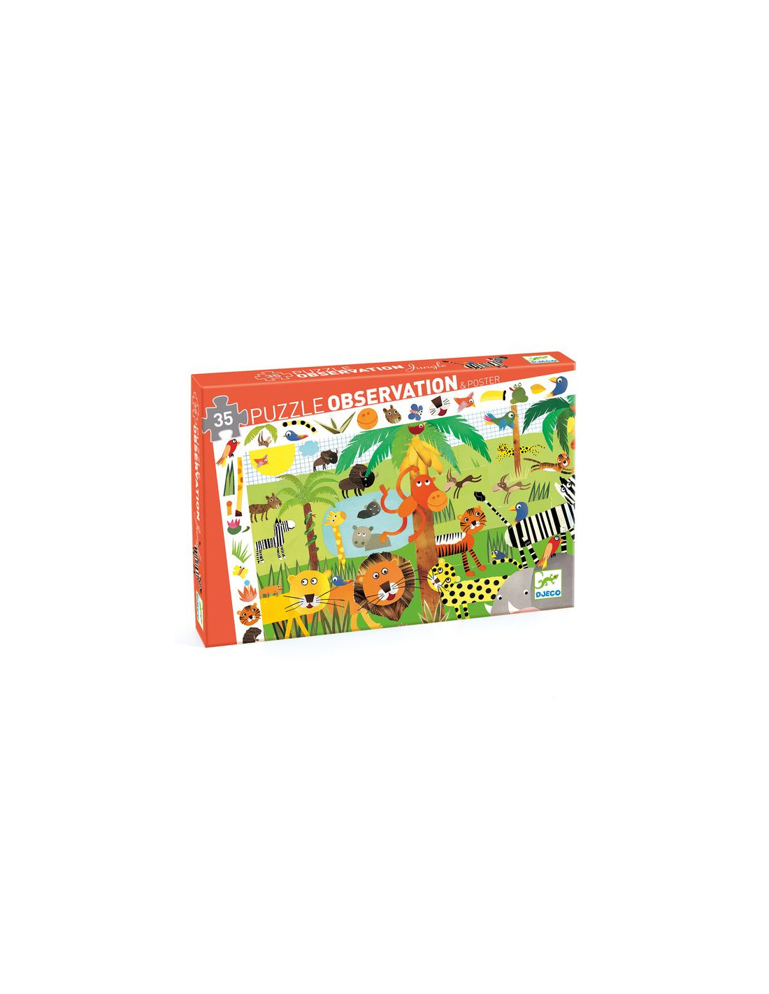 Puzzle 3 ans Jungle 15 pièces - Djeco - 9,90€