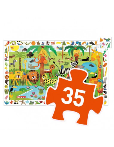 Puzzle d'observation La jungle - Djeco Puzzle d'observation La jungle - Djeco