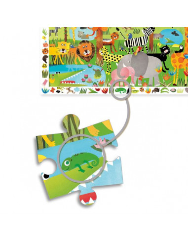 Puzzle d'observation La jungle - Djeco Puzzle d'observation La jungle - Djeco