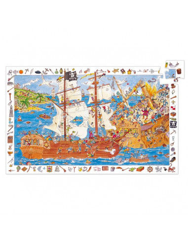 Puzzle d'observation Les pirates - Djeco Puzzle d'observation Les pirates - Djeco