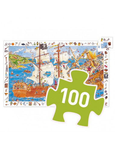 Puzzle d'observation Les pirates - Djeco Puzzle d'observation Les pirates - Djeco