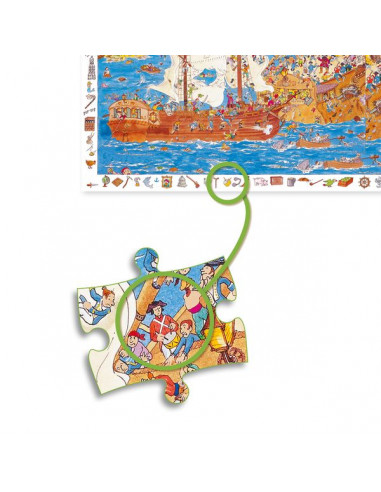 Puzzle d'observation Les pirates - Djeco Puzzle d'observation Les pirates - Djeco