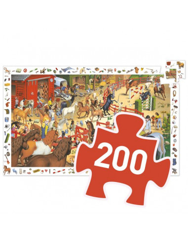 Puzzle d'observation équitation - Djeco Puzzle d'observation équitation - Djeco