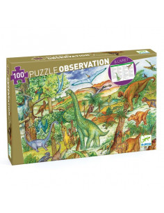 Puzzle d'observation Dinosaures et livret