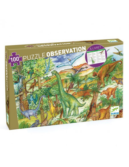 Puzzle Djeco 5 ans Dinosaures 100 pièces - 13,90€