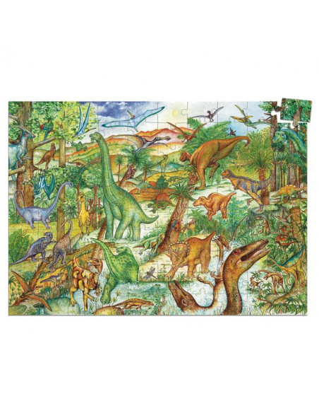 Puzzle 1000 pièces - Terre De Dinosaures - EDUCA - Animaux - Espagne -  Orange orange - Educa