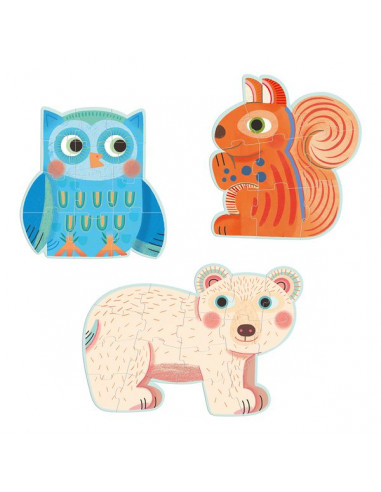 Primo puzzle dans la forêt - Djeco Primo puzzle dans la forêt - Djeco