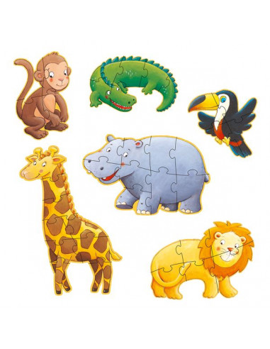 Puzzle géant Ouistiti & ses amis - Djeco Puzzle géant Ouistiti & ses amis - Djeco