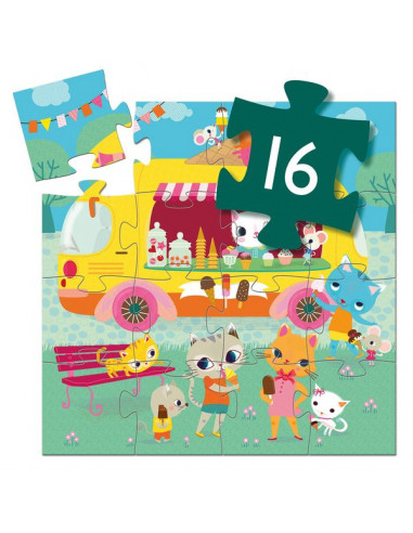 Le glacier puzzle 16 pièces - Djeco Le glacier puzzle 16 pièces - Djeco