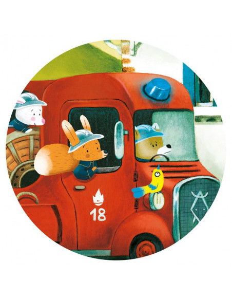 Puzzle camion de pompier Djeco 16 pièces - 9,90€