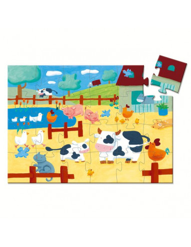 Puzzle les vaches à la ferme - Djeco Puzzle les vaches à la ferme - Djeco