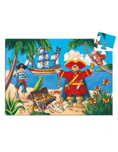 Puzzle le pirate et son trésor - Djeco Puzzle le pirate et son trésor - Djeco