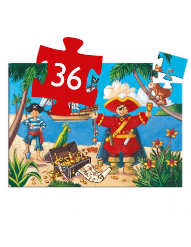 Puzzle le pirate et son trésor - Djeco Puzzle le pirate et son trésor - Djeco