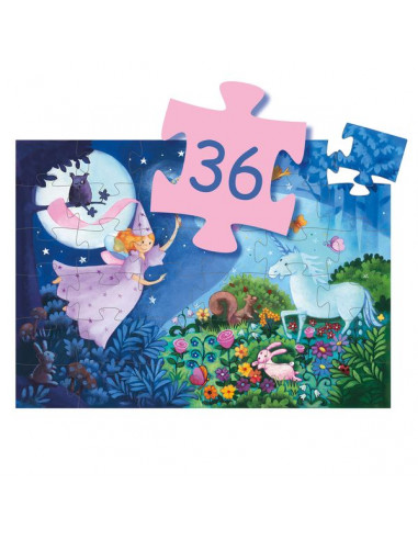 Puzzle la fée et la licorne - Djeco Puzzle la fée et la licorne - Djeco